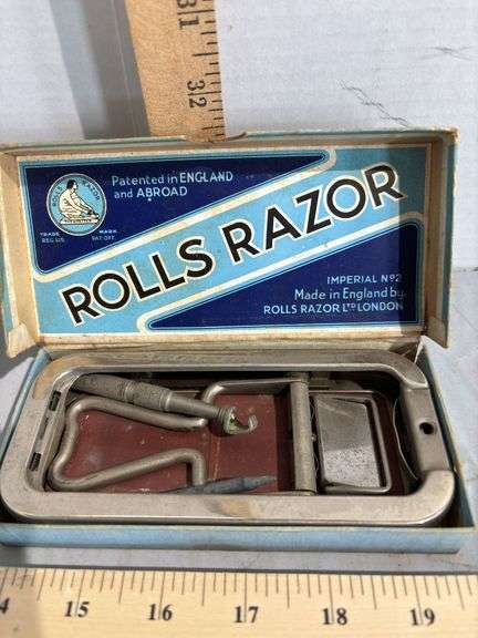 Vintage Rolls Razor Made in England Shaving Strop Blade - Sherwood Auctions