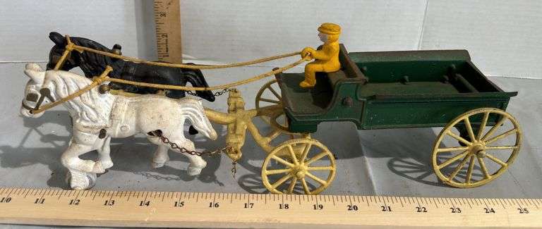 Horse Drawn Sand & Gravel Cast Iron Wagon