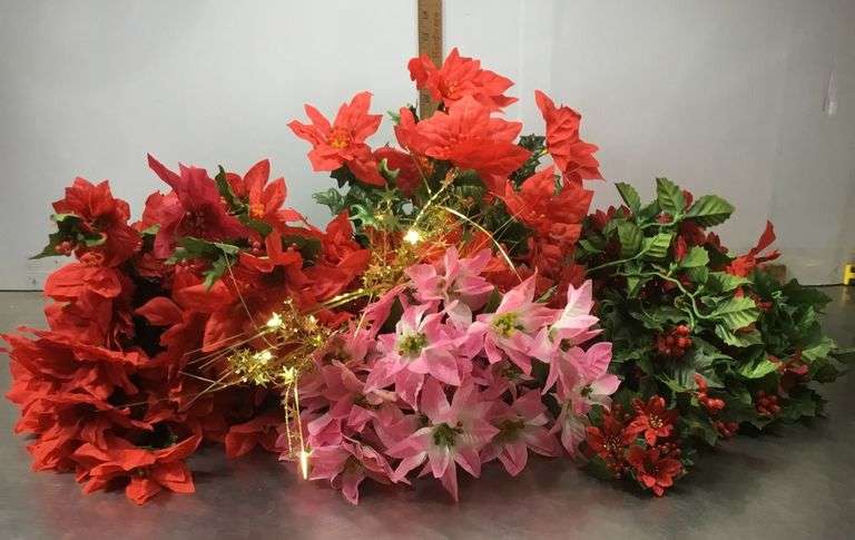 Large Lot Of Artificial Flowers