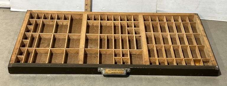 Hamilton Printer's Type Set Drawer - Sherwood Auctions