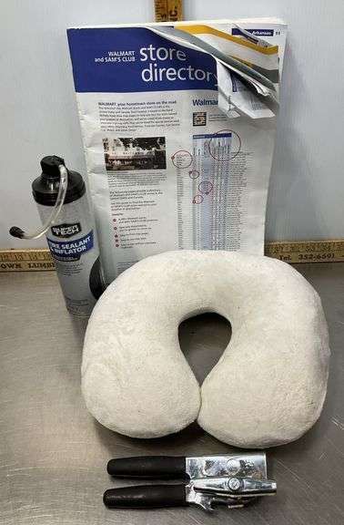 Neck Pillow, Rat Poison, Tire Sealant(full),Tools, Atlas, Propane Tank Cap & More