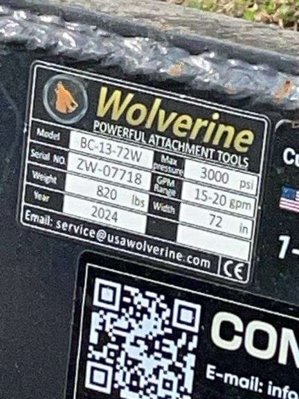 2024 Wolverine 72” Quick Attach Rotary Chopper