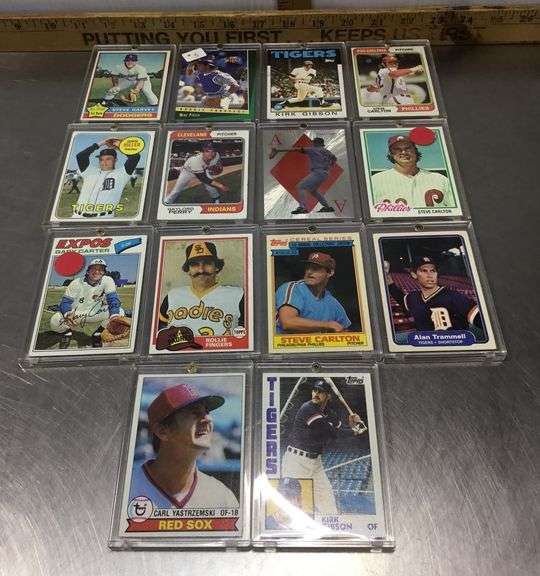 Baseball Trading Cards In Acrylic and Plastic Sleeves Sherwood Auctions