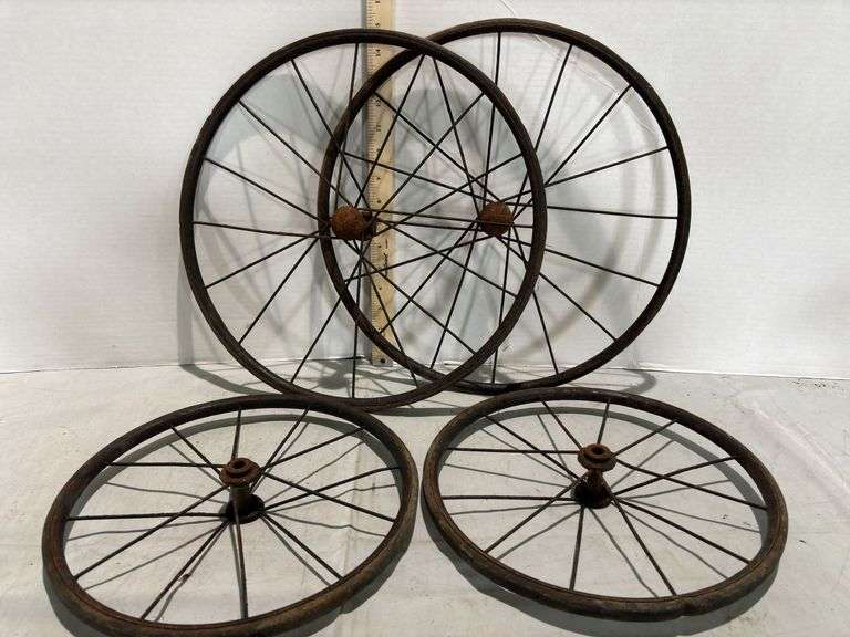 Two 15 1/2” Buggy Wheels & Two 11 1/2” Buggy Wheels