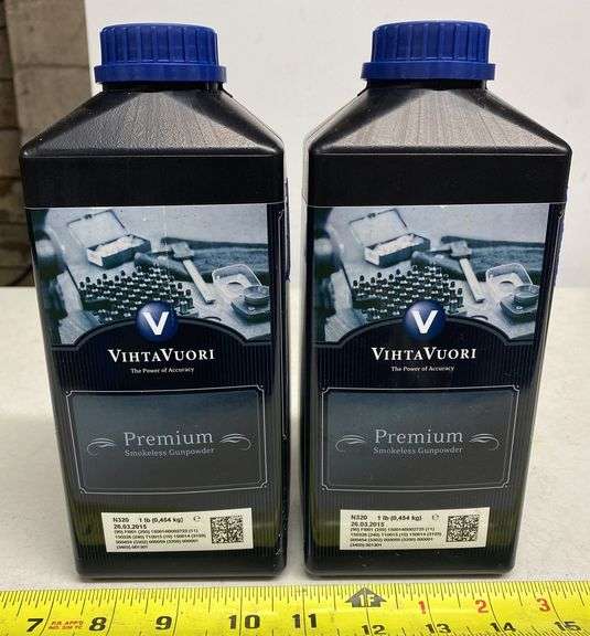 2 - Vihtavuori N320 Premium Smokeless Gunpowder, 1 lb. Containers, Unopened