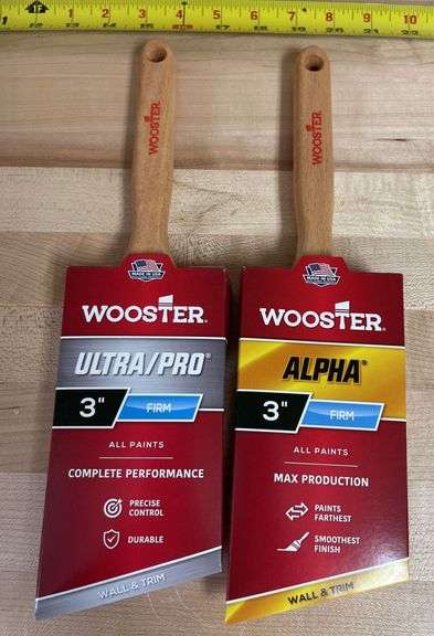 Wooster Ultra Pro & Alpha 3 “ Firm Paint Brushes(New)