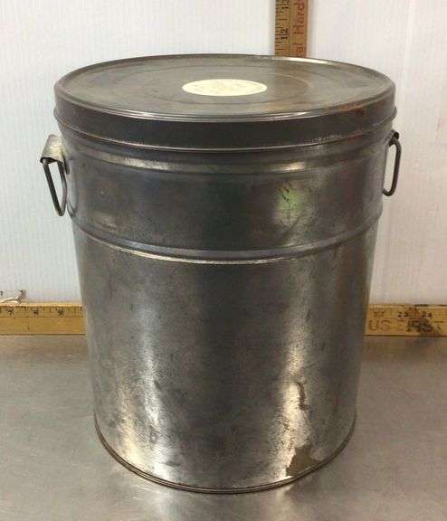 Metal Popcorn Tin Full Of Baseball Sleeves