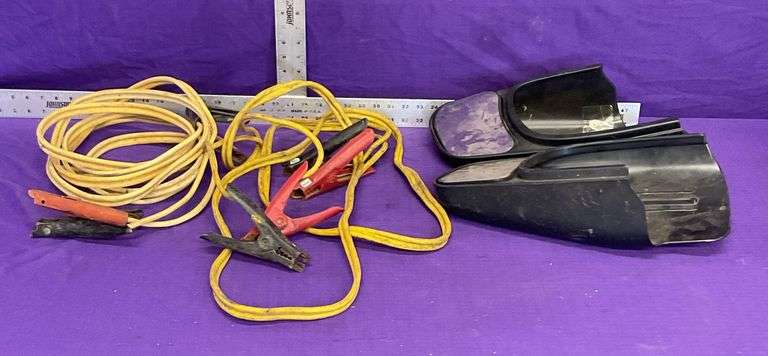 2 Sets of Jumper Cables & Tow Mirrors