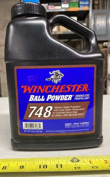 Winchester Ball Powder 748 Medium Speed Propellent, 8 lbs. Unopened