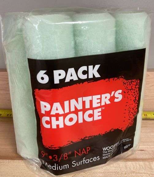 Wooster Painter’s Choice 6 Pk 3/8 Nap Roller Covers(New)