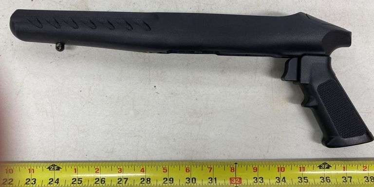 Black Synthetic Pistol Stock & Wood Pistol Hand Grip