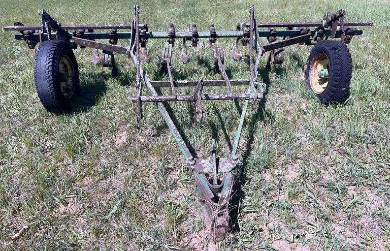 Green 12’ Pull Behind Cultivator