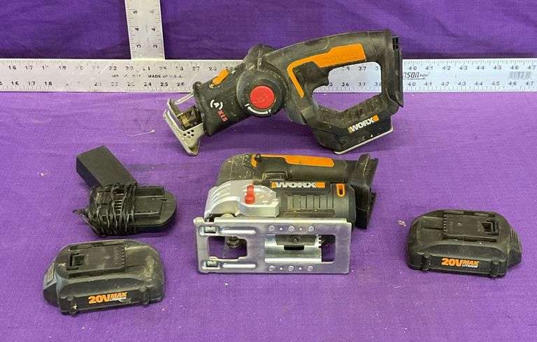 Worx 20V Jig Saw & Reciprocating Saw Both Have Power W/ 2 Battery’s & Charger