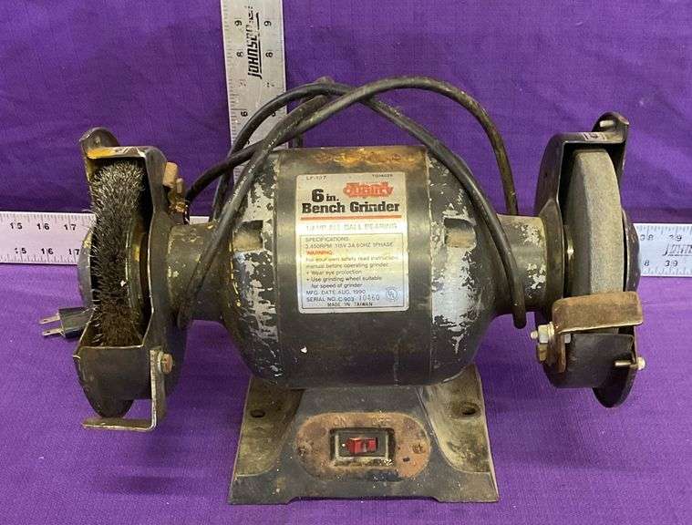 1/4 HP 6” Bench Grinder Has Power When Plugged In