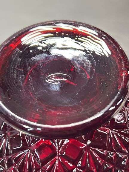 Fenton Ruby Red Cadmium Ruffled Top Vase