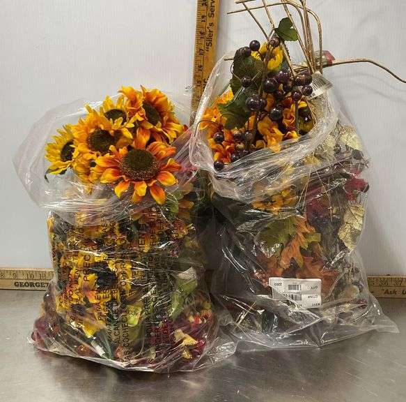 Tote with Bags of Fall & Winter Decor