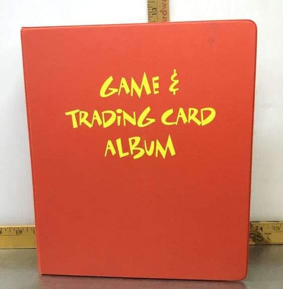 Game and Trading Card Album With Baseball Cards