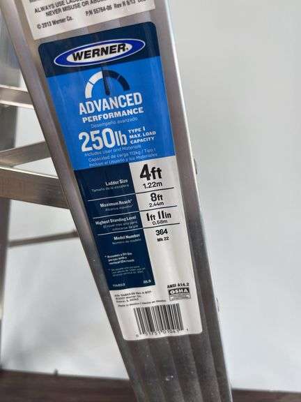 Werner 4ft Ladder 250Lb