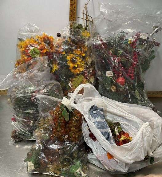 Tote with Bags of Fall & Winter Decor