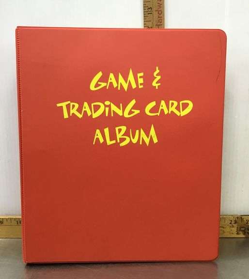 Game & Trading Card Album With Baseball Cards (some holographic)