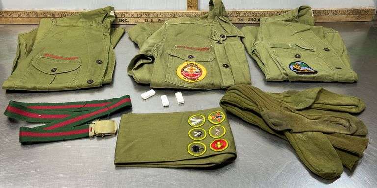 Boy Scout Uniforms, Sash, Socks, Suspenders, Hankies, Shorts, Pants