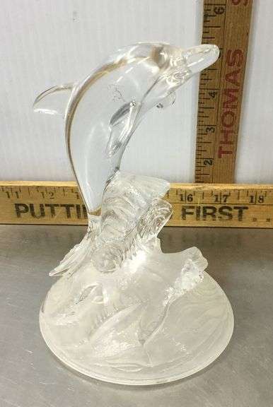 Glass Dolphin Figure