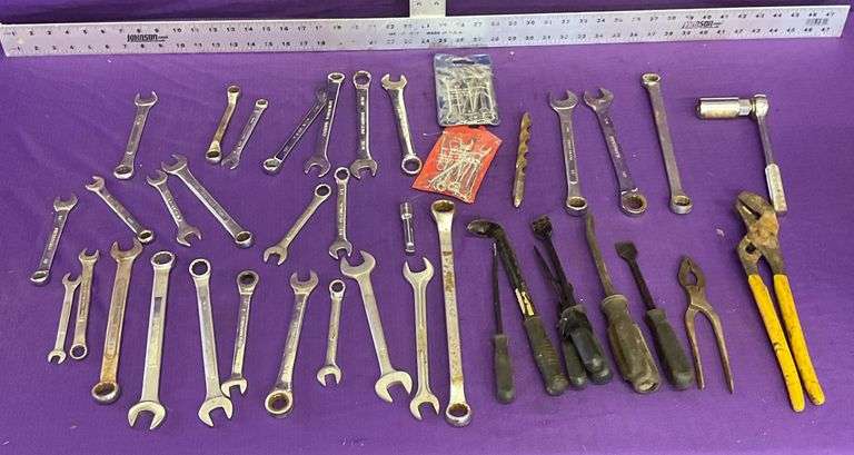 Collection of Wrenches & Assorted Hand Tools