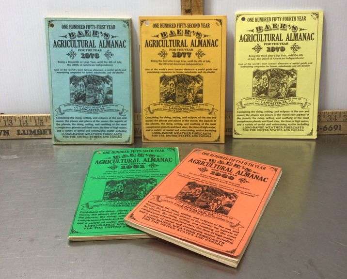 1976, 77, 79, 80 & 81 Agricultural Almanacs