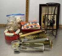 Sea Shells, Dominoes, Over The Door Hangers, Paper Towel Holder & More in Closed Lid Tote