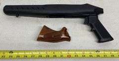 Black Synthetic Pistol Stock & Wood Pistol Hand Grip
