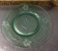 Green Depression Uranium Glass Plates