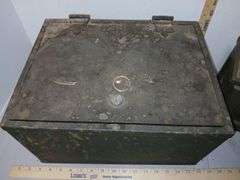 Military Ammo Box + Contents and Safe (no key)