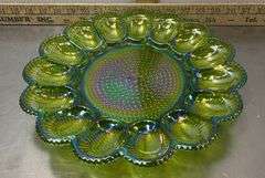 Carnival Glass Egg Plate