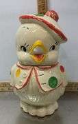 Vintage Ceramic Cookie Jar (has crack)