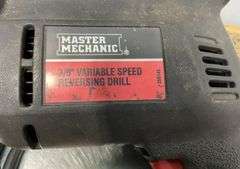 Garage Light, Master Mechanic Drill (both power up) & Drill Bits