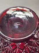 Fenton Ruby Red Cadmium Ruffled Top Vase