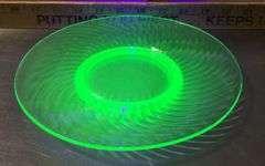 Green Depression Uranium Glass Plates