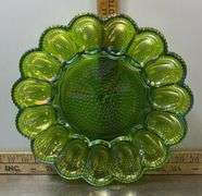 Carnival Glass Egg Plate