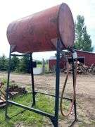 Raised 250 Gallon Fuel Tank- frame is 6’ tall