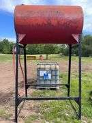 Raised 250 Gallon Fuel Tank- frame is 6’ tall