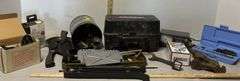 Shotgun Ammo Box, Hatchet & Knives Set, Lee Auto Primer