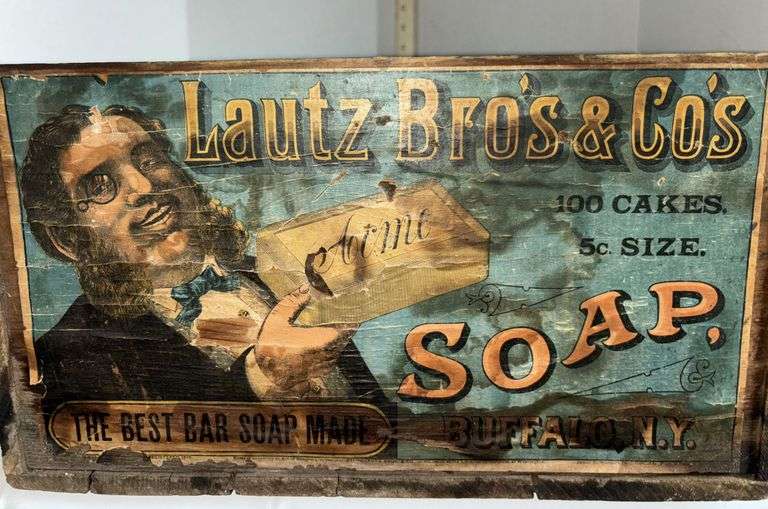 Laity Bro’s & Co’s Wooden Soap Crate 21”X 15”X 8”
