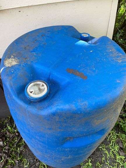 Blue Barrel- 39” tall & 20” round