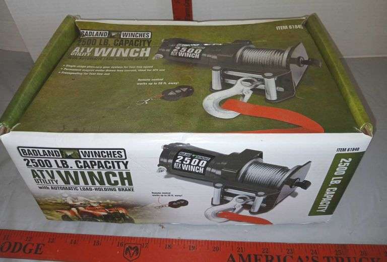 Badlands ATV 2500 lb Capacity Winch- NIB