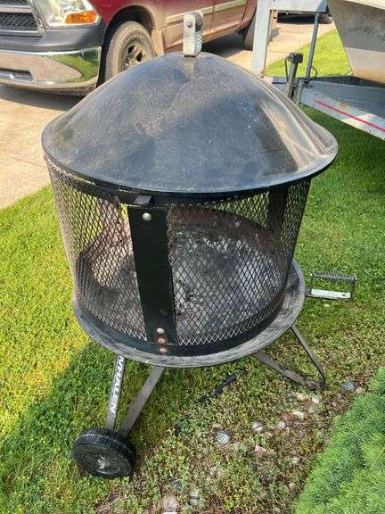 Whalen Wheeled Fire Pit (47”T,34”W, 37”L)