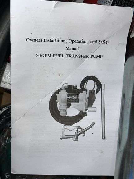 NIB 20 GPM Fuel Transfer Pump