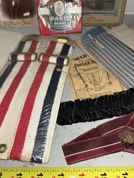 Assortment of Vintage Photos, Men’s Cuffs, Suspenders & More