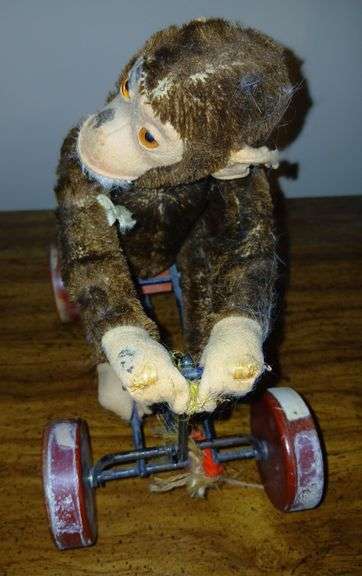 1950's Steiff "Jocko" Monkey on Wheels- Made in Germany