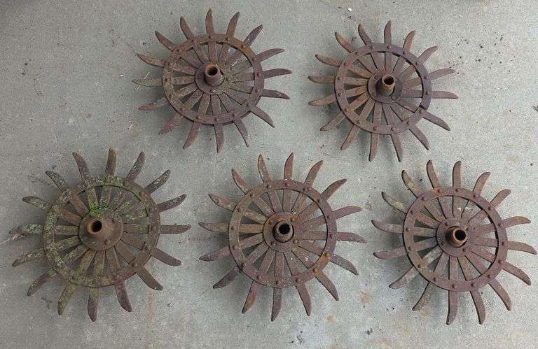 Qty-5 Rotary Hoe Wheels