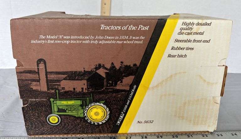 ERTL 1934 John Deere Model “A“ Tractor Set- 1/16th and 1/43rd Scale
